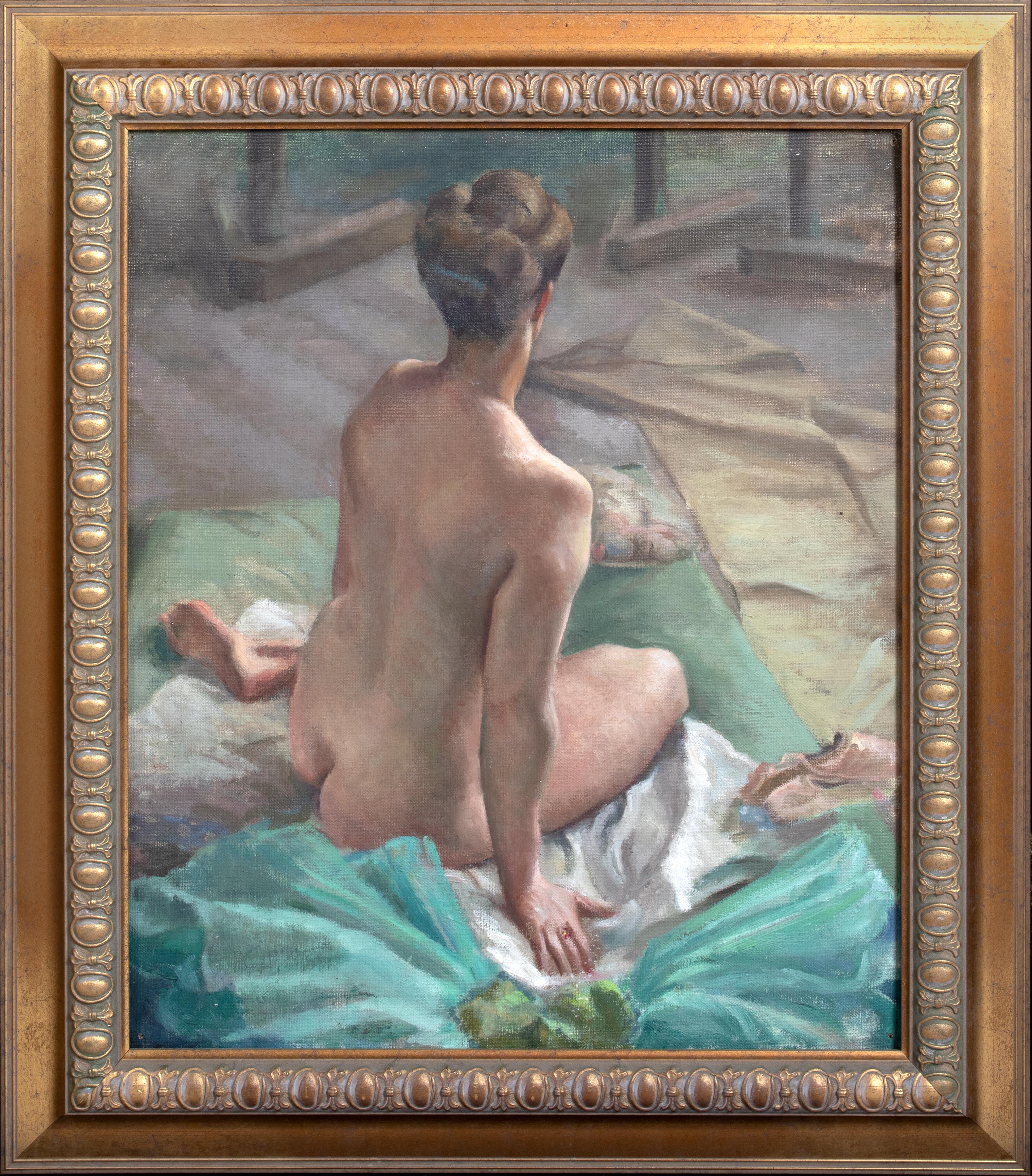 Ritratto di donna nuda in studio, inizio XX secolo  English School
