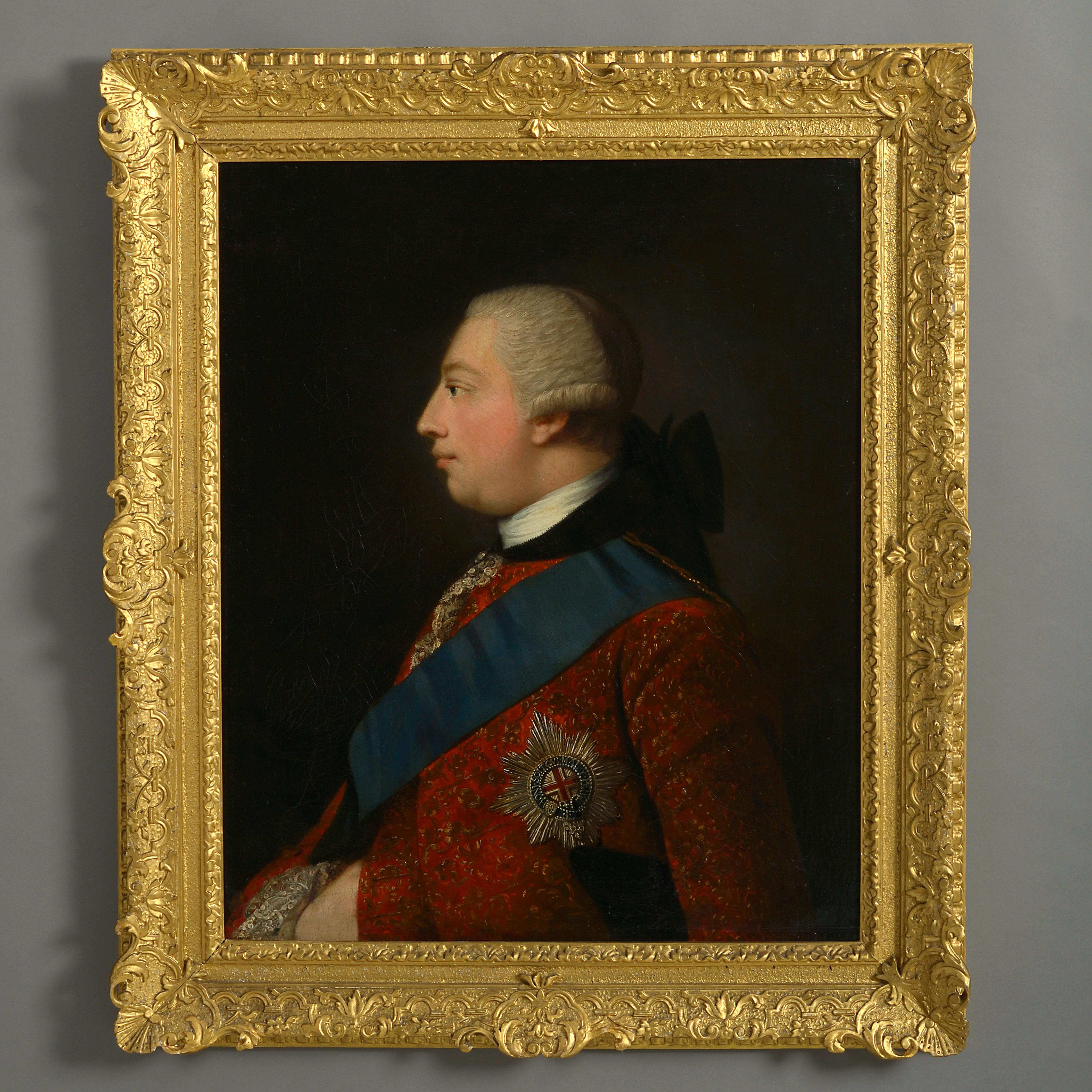 Unknown Portrait Painting - Studio of Allan Ramsay, A Portrait of King George III (1738-1820)