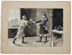 Study for Scenography - Tempera on Cardboard - 20th Century