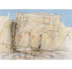 Estudio para Arcos Gemelos, Gozo, Pintura al óleo sobre papel de Philip Jones, 1992