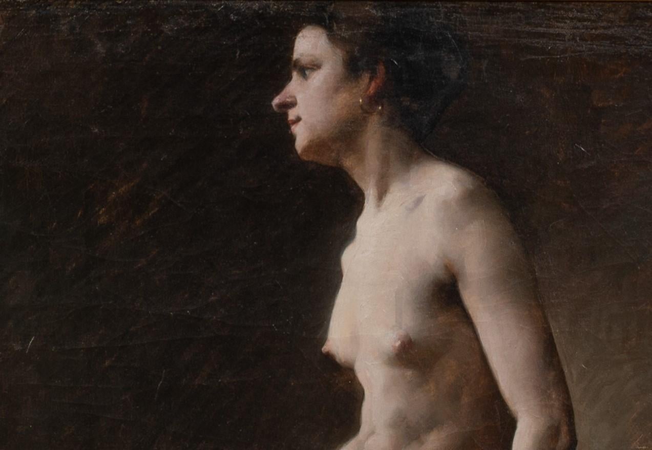 Study Of A Nude Woman Seated, 19th century 3
