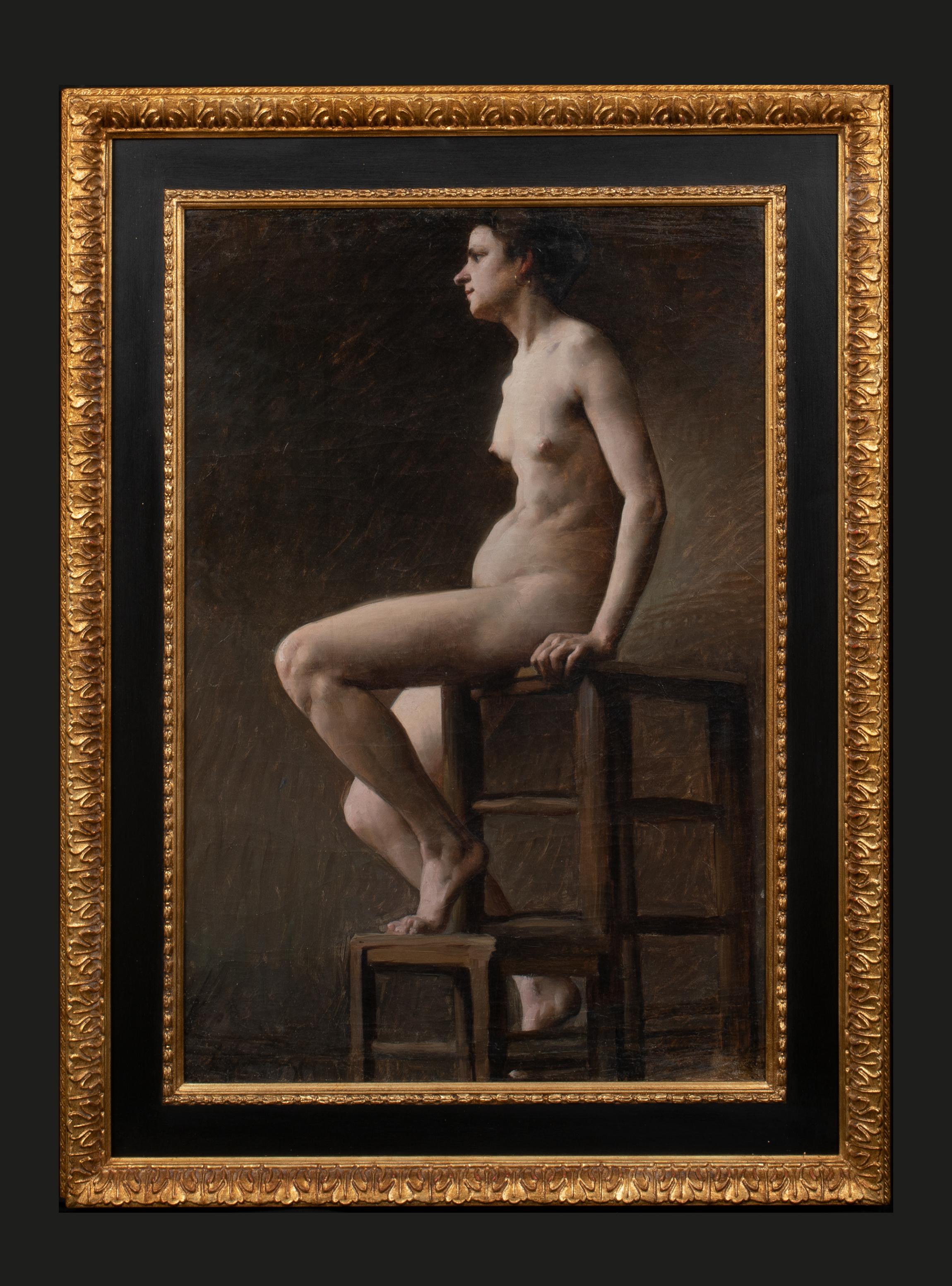 Study Of A Nude Woman Seated, 19th century 5