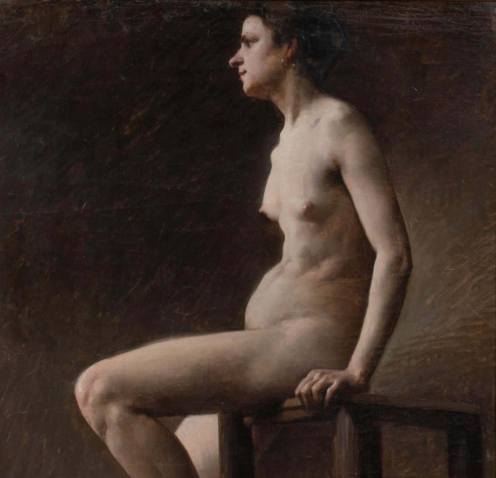 Study Of A Nude Woman Seated, 19th century 1