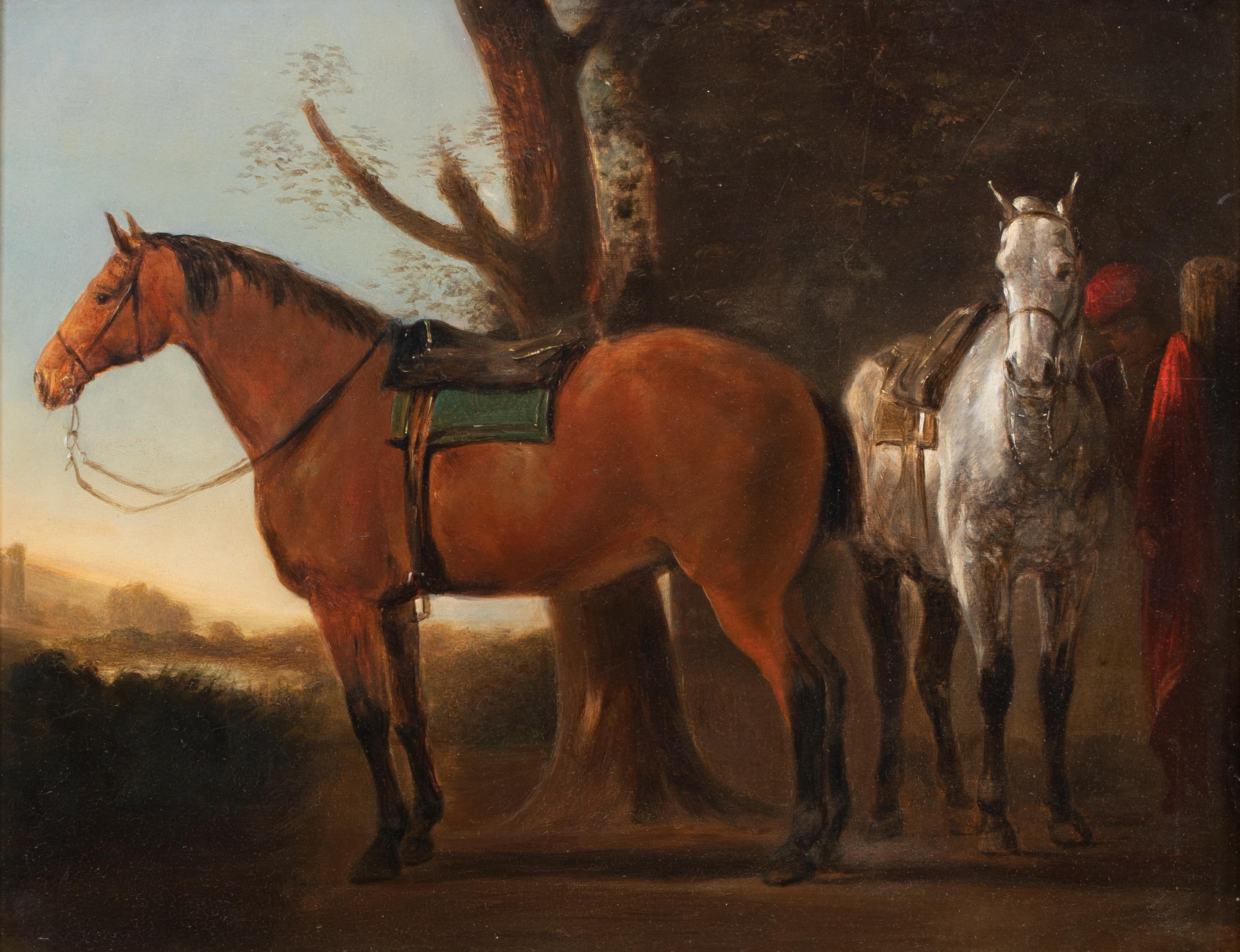 Study Of Horses. 19th Century

by William Henry WHEELWRIGHT (1820-1897) sales to £35,000

19th Century study of horses in a landscape by William Henry Wheelwright, oil on panel. Excellent quality and condition study undertaken by Wheelwright during