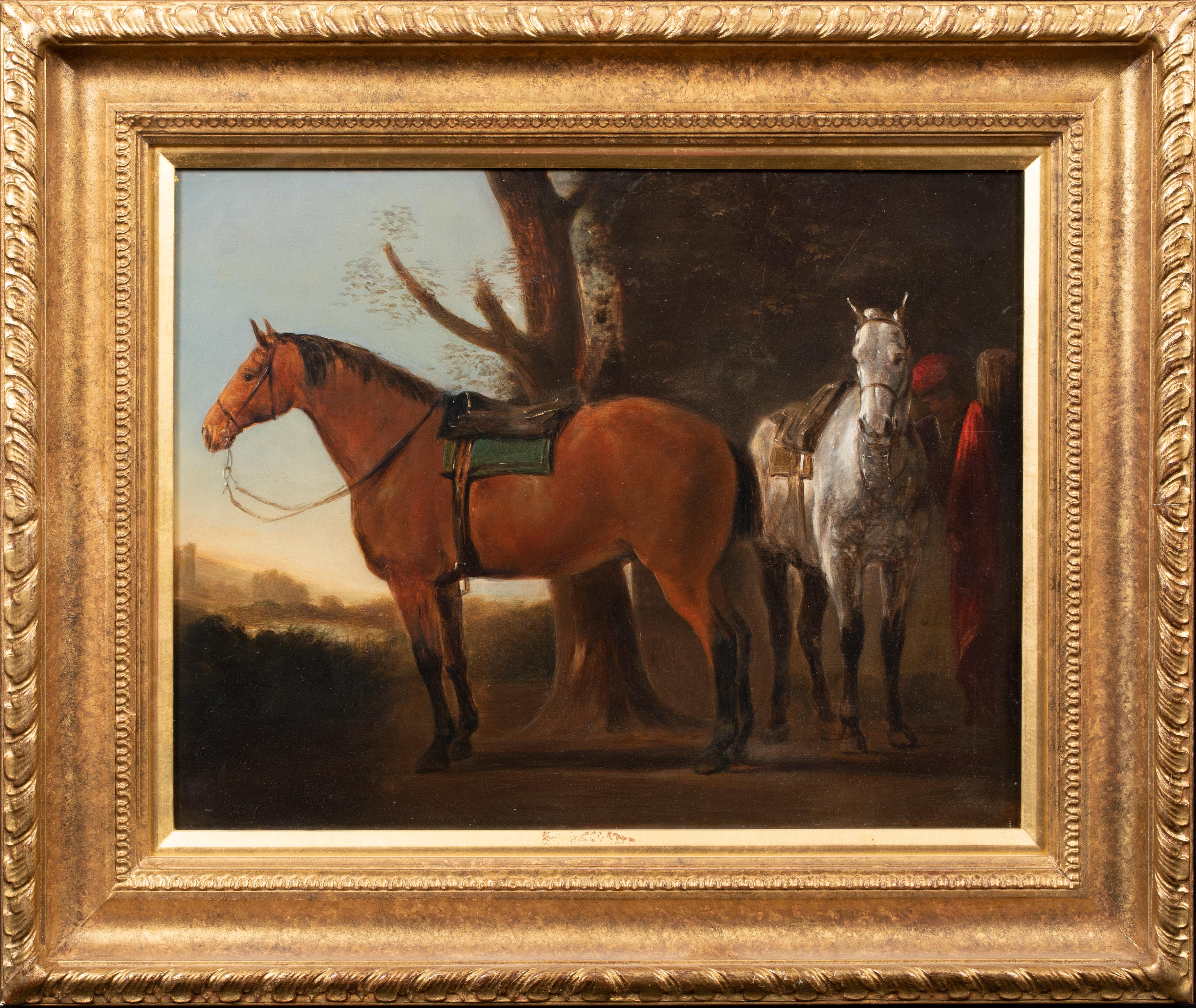 Unknown Portrait Painting - Study Of Horses. 19th Century  by William Henry WHEELWRIGHT (1820-1897) sales to