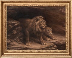 Study Of Lions, 19th Century by M C FEHR (German)