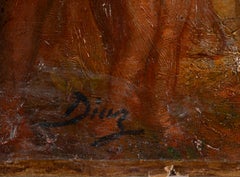 Study of Nude Figures, Academic Figurative Oil Painting, Late 19th century