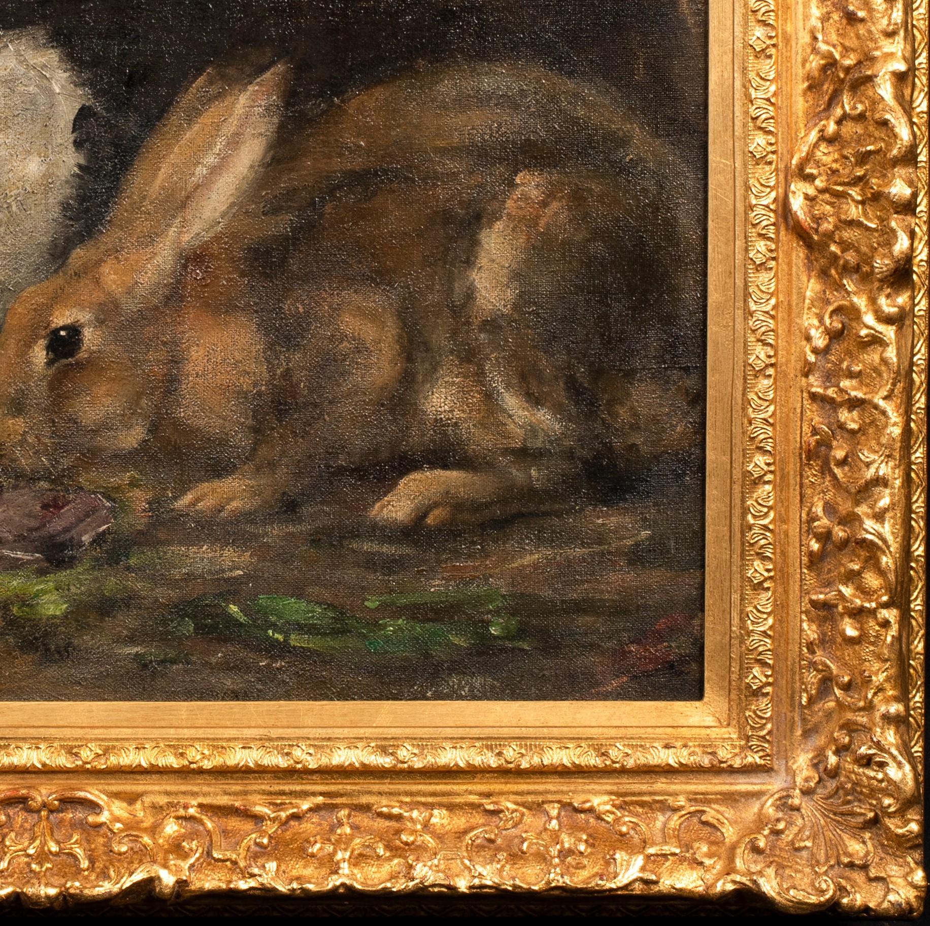 Study Of Rabbits Eating, early 20th century   English School 7