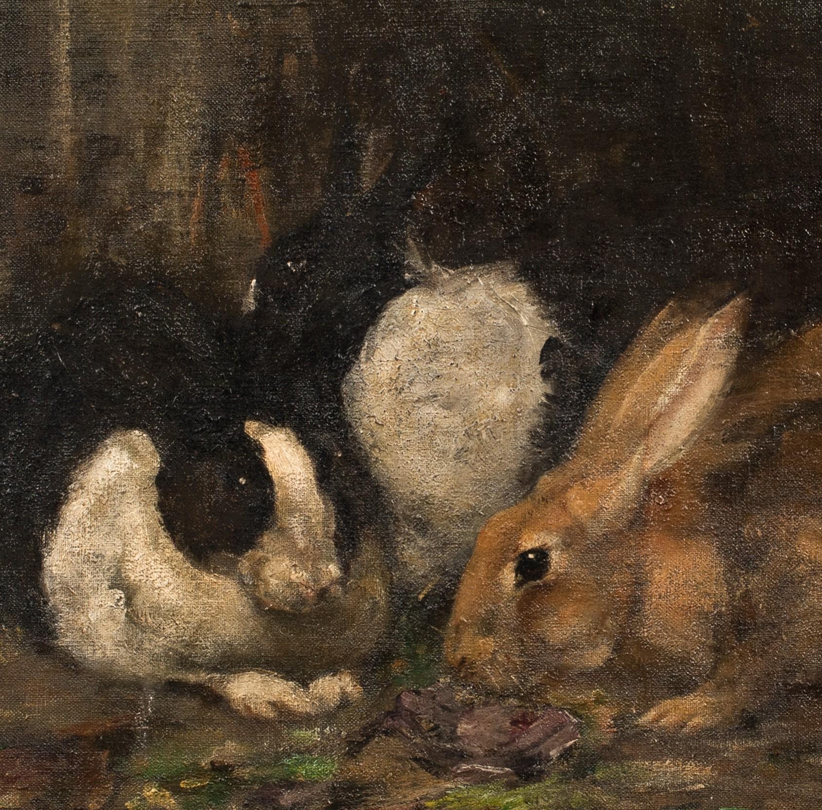 Study Of Rabbits Eating, early 20th century   English School 2