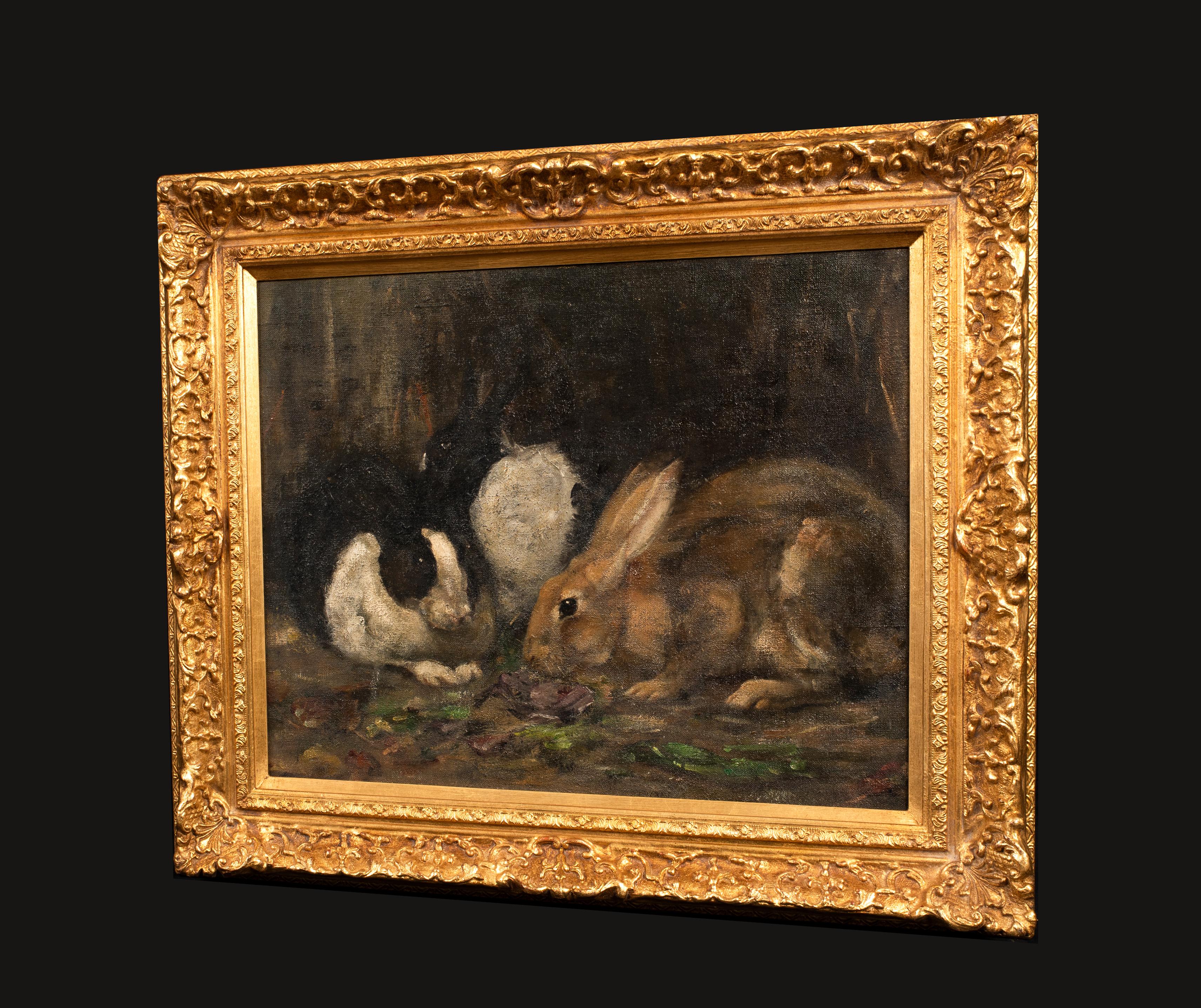 Study Of Rabbits Eating, early 20th century   English School 5