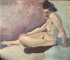Study of the Female Figure: Nude Woman with Red Lipstick, 1930s–1940s