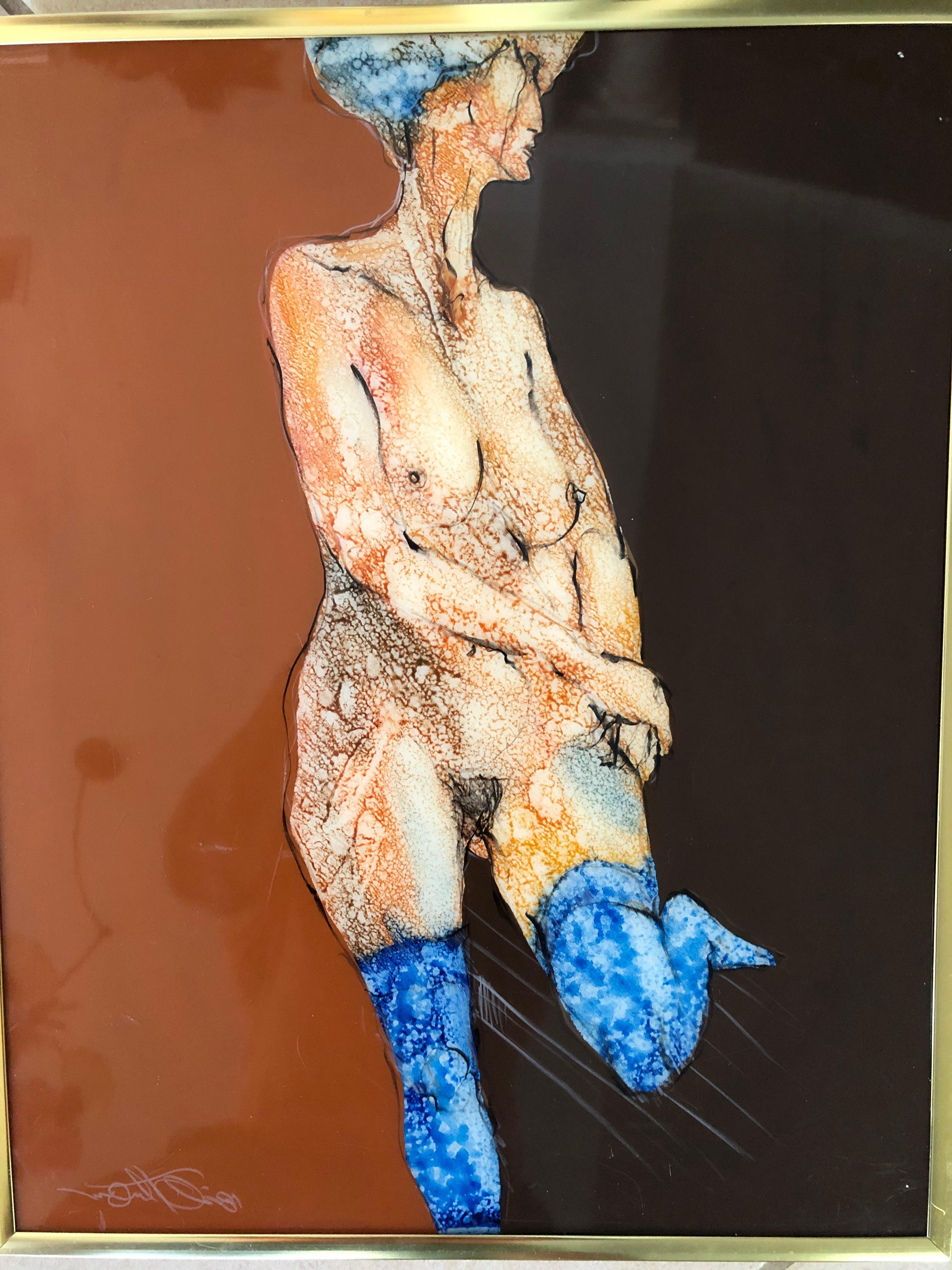 Stil von Egon Schiele – Painting von Unknown