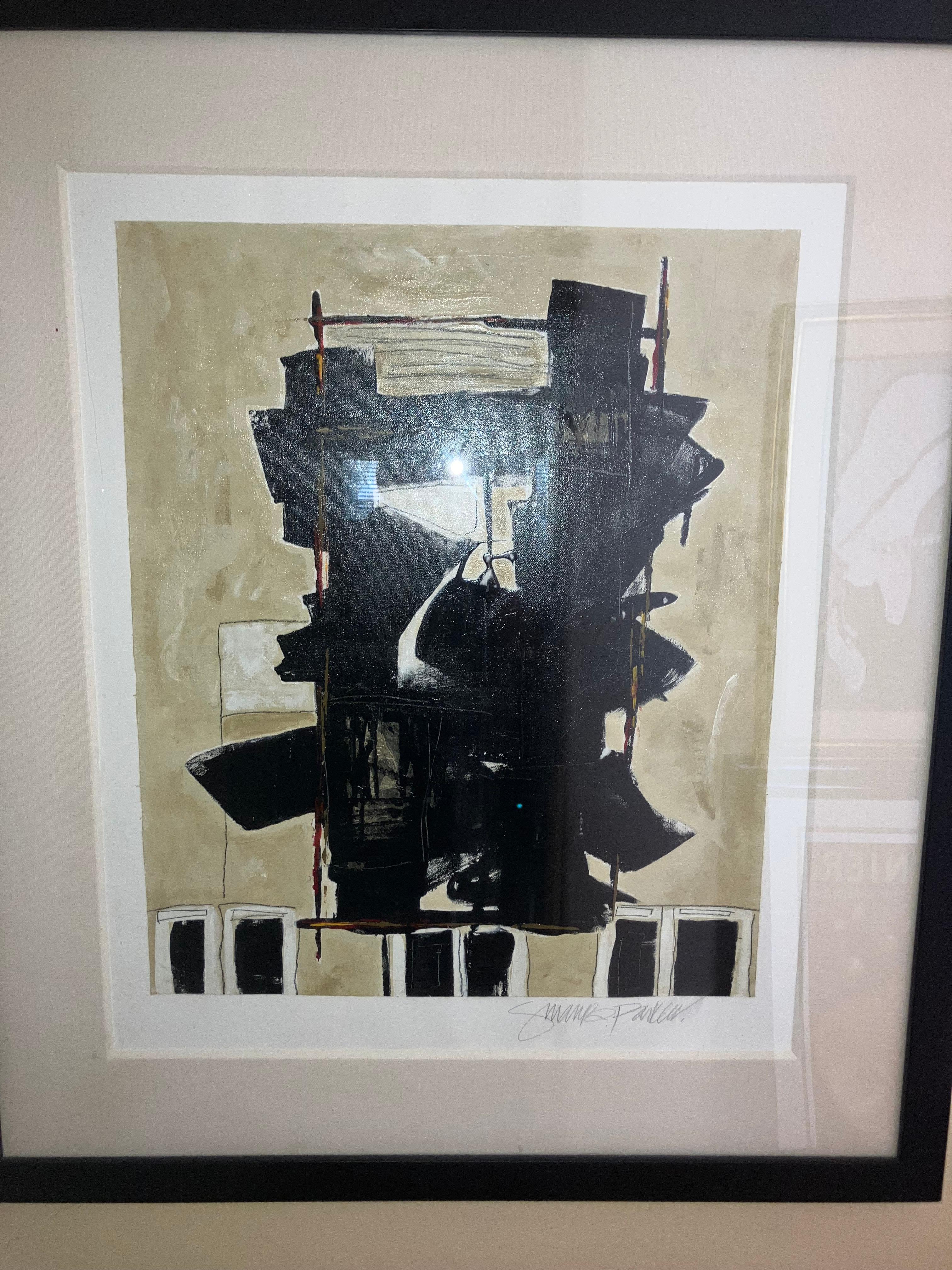 Abstract Painting di Unknown - Lo stile di Motherwell