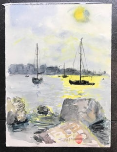 Styros, Grèce - Aquarelle sur papier 28x37 cm