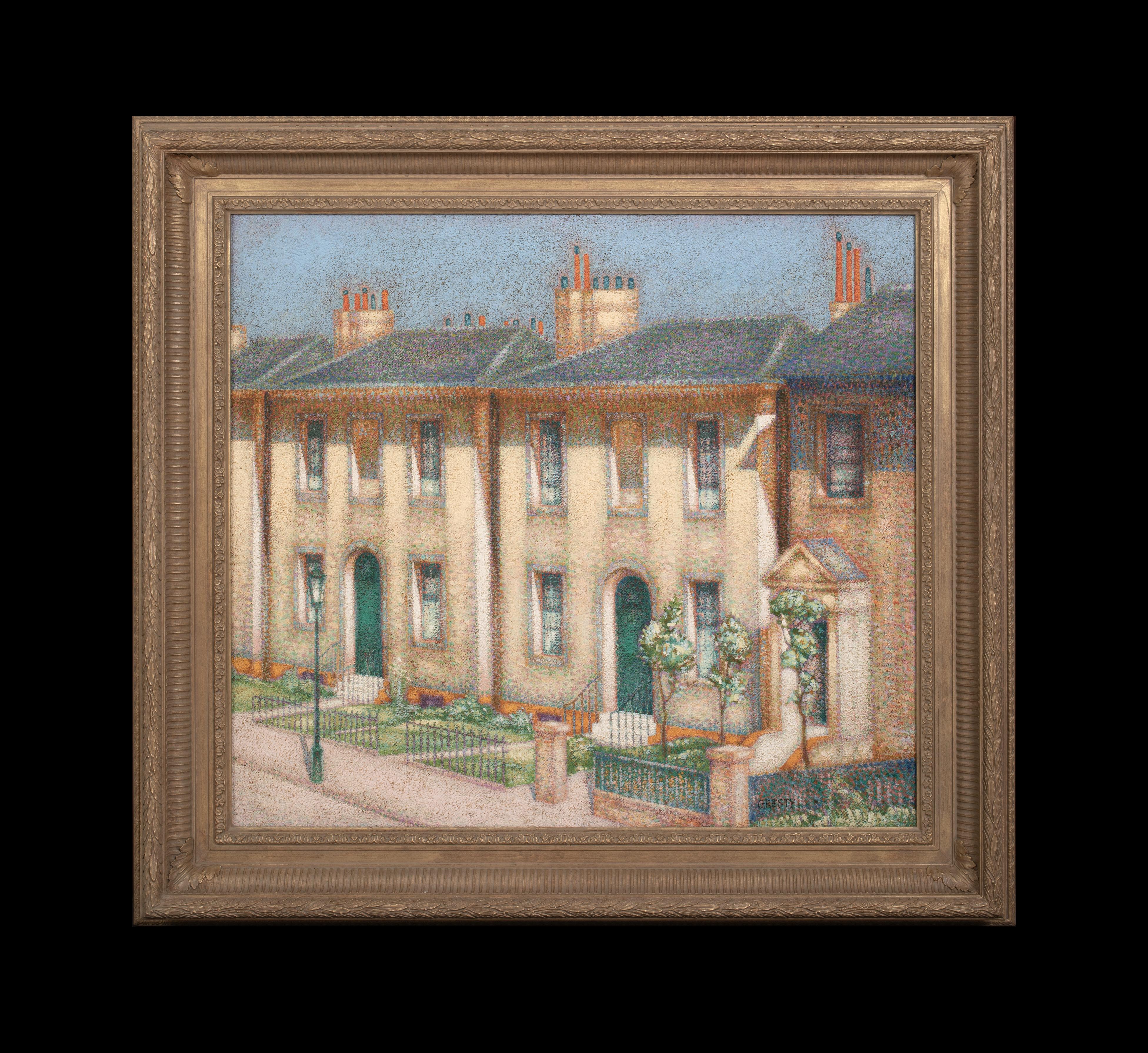 Suburbia, circa 1930  by Hugh GRESTY (1899-1958) - Painting by Unknown