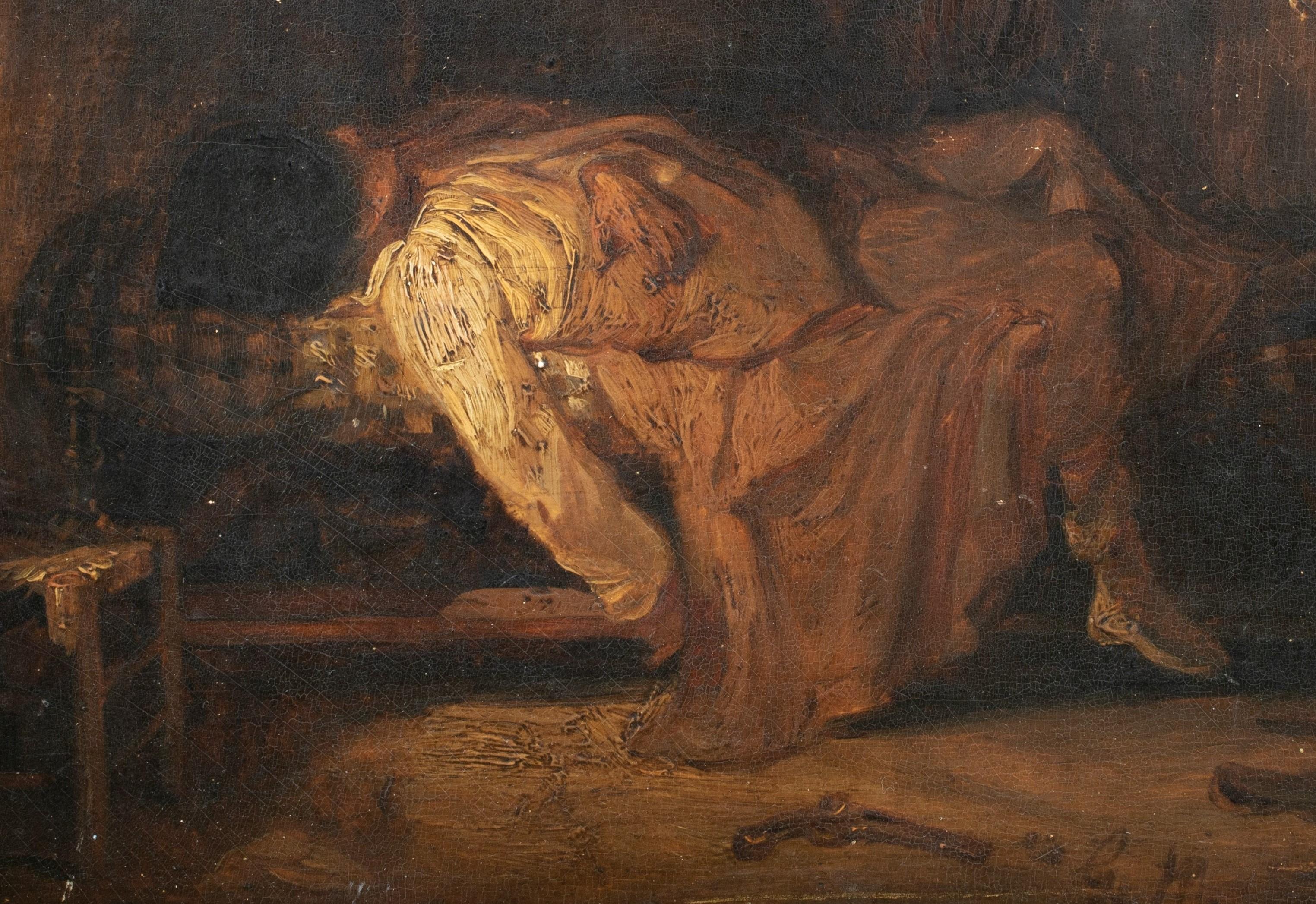 Suicide, 19th Century  - Painting by Unknown