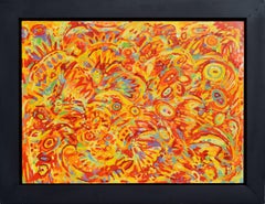 Vibrant Orange and Red "Pant" Abstract by Joy W.