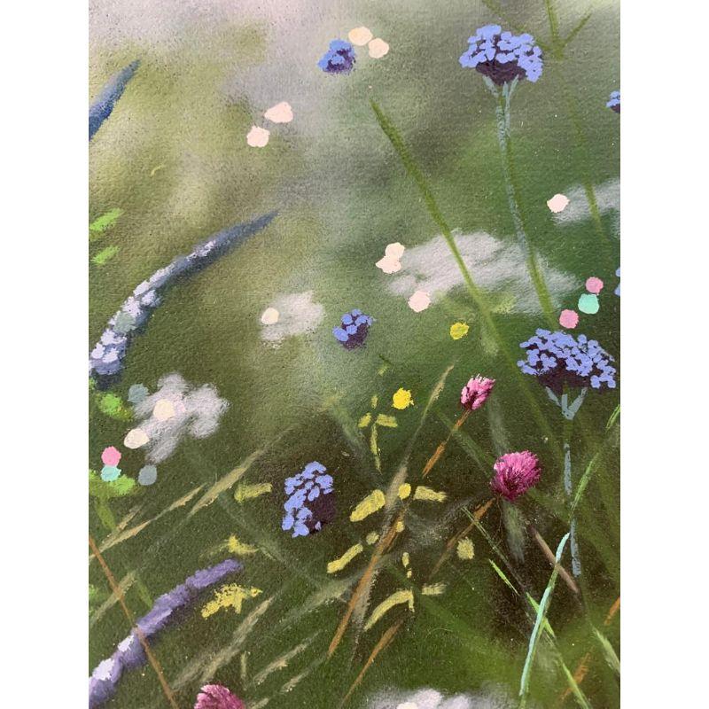 Summer Garden Study VII, Realist Painting, Impressionist Style Art, Floral Art For Sale 1