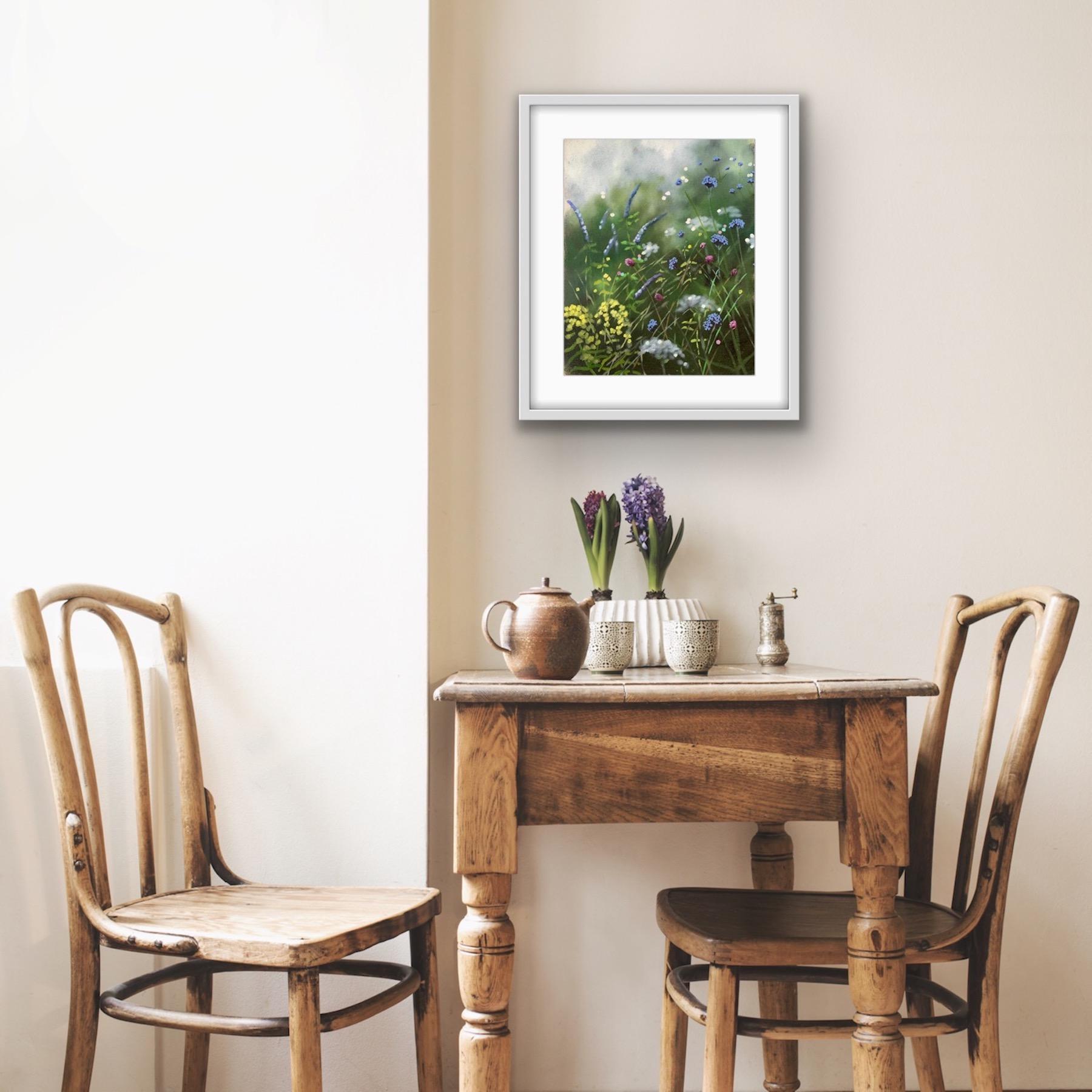 Estudio Jardín de Verano VII, Pintura Realista, Arte Estilo Impresionista, Arte Floral en venta 4