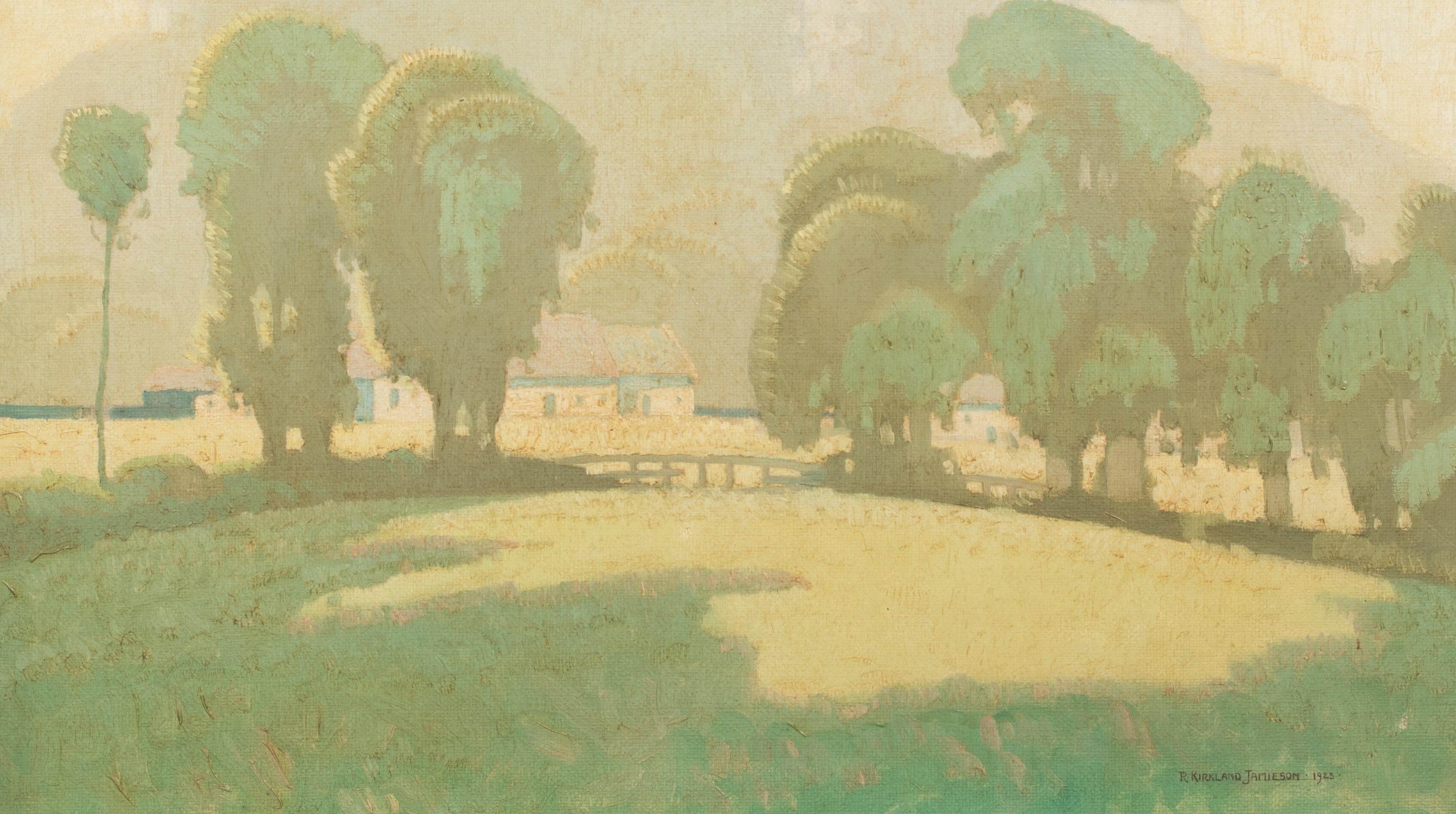 Vista matinal de verano del castillo de Edimburgo, fechada en 1923 por Robert Kirkland Jamieson 6