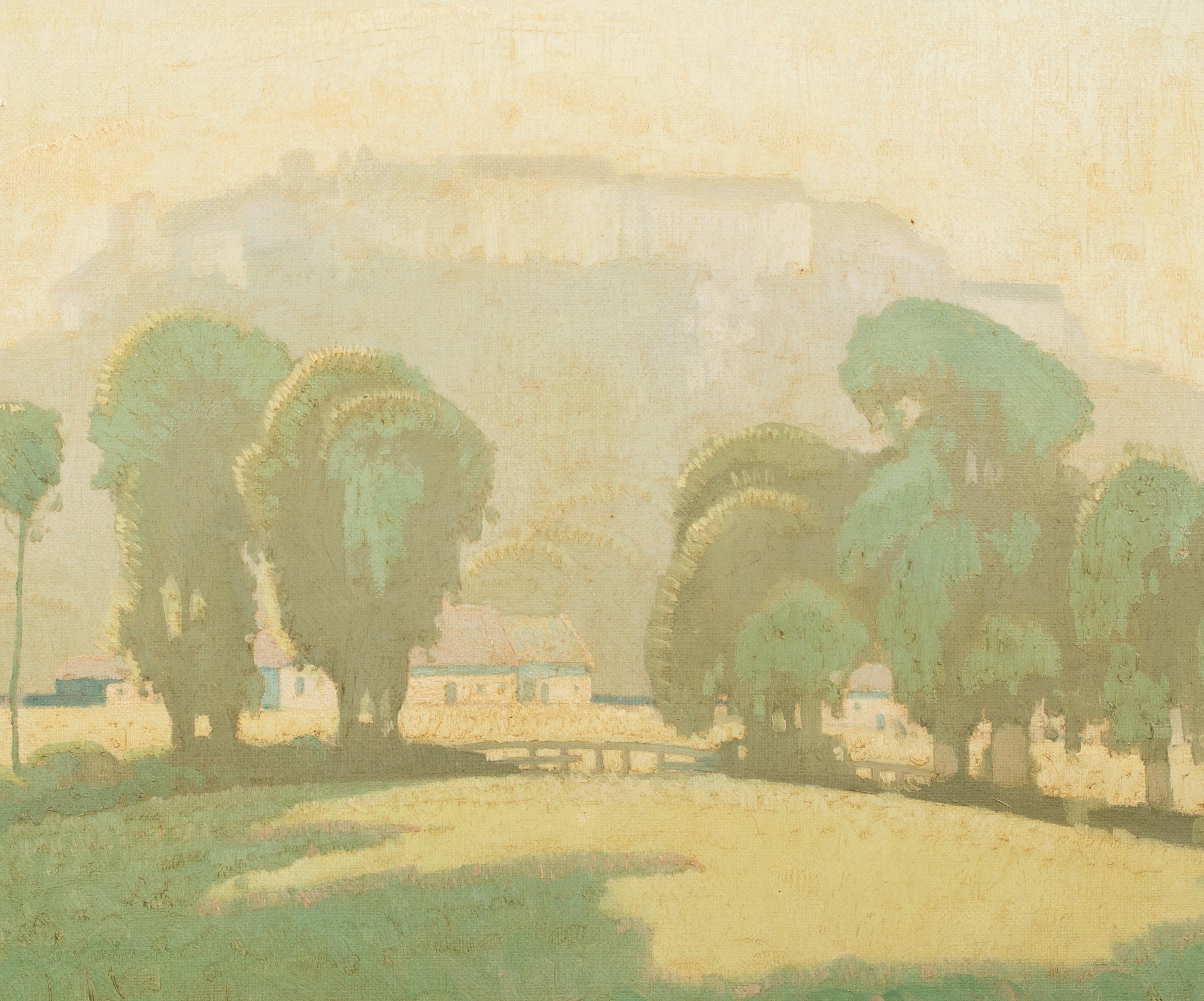 Vista matinal de verano del castillo de Edimburgo, fechada en 1923 por Robert Kirkland Jamieson 1