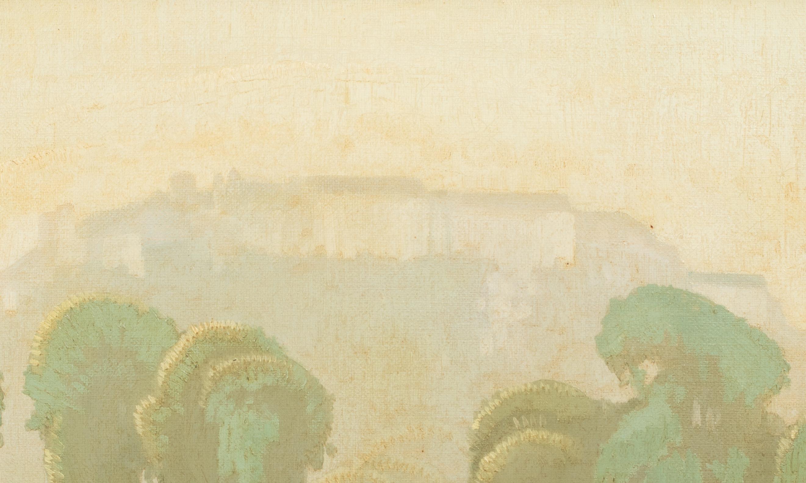 Vista matinal de verano del castillo de Edimburgo, fechada en 1923 por Robert Kirkland Jamieson 3
