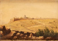Sunlit Middle-Eastern Hilltop Cityscape, Signed “Olivero”