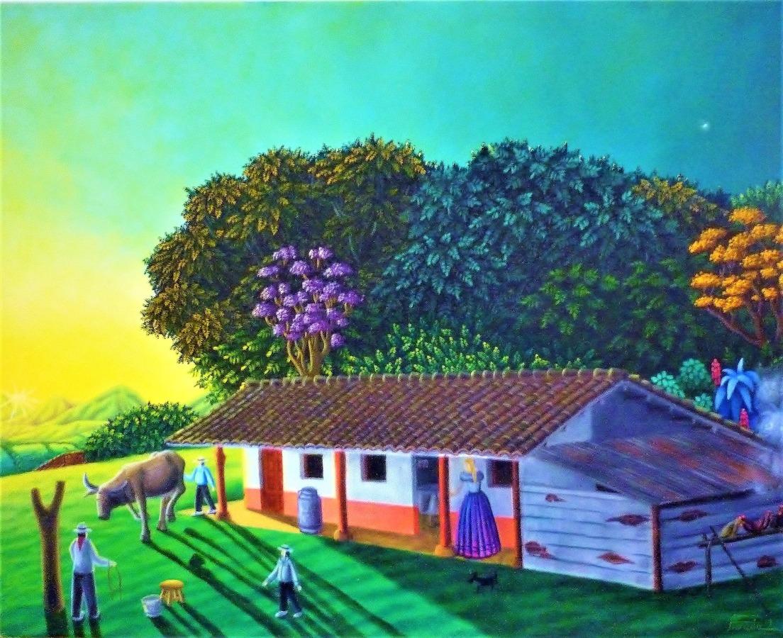 Sunset by Alejandro Pinzón - Painting by Unknown
