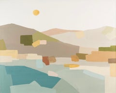 Sunset Over Pollensa, Acrylic on Canvas Painting by Rosa Roig-Fiol, 2023
