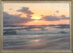 Sonnenuntergang ber dem Baltischen Meer, 19. Jahrhundert von Carl Kenzler (1872-1947)