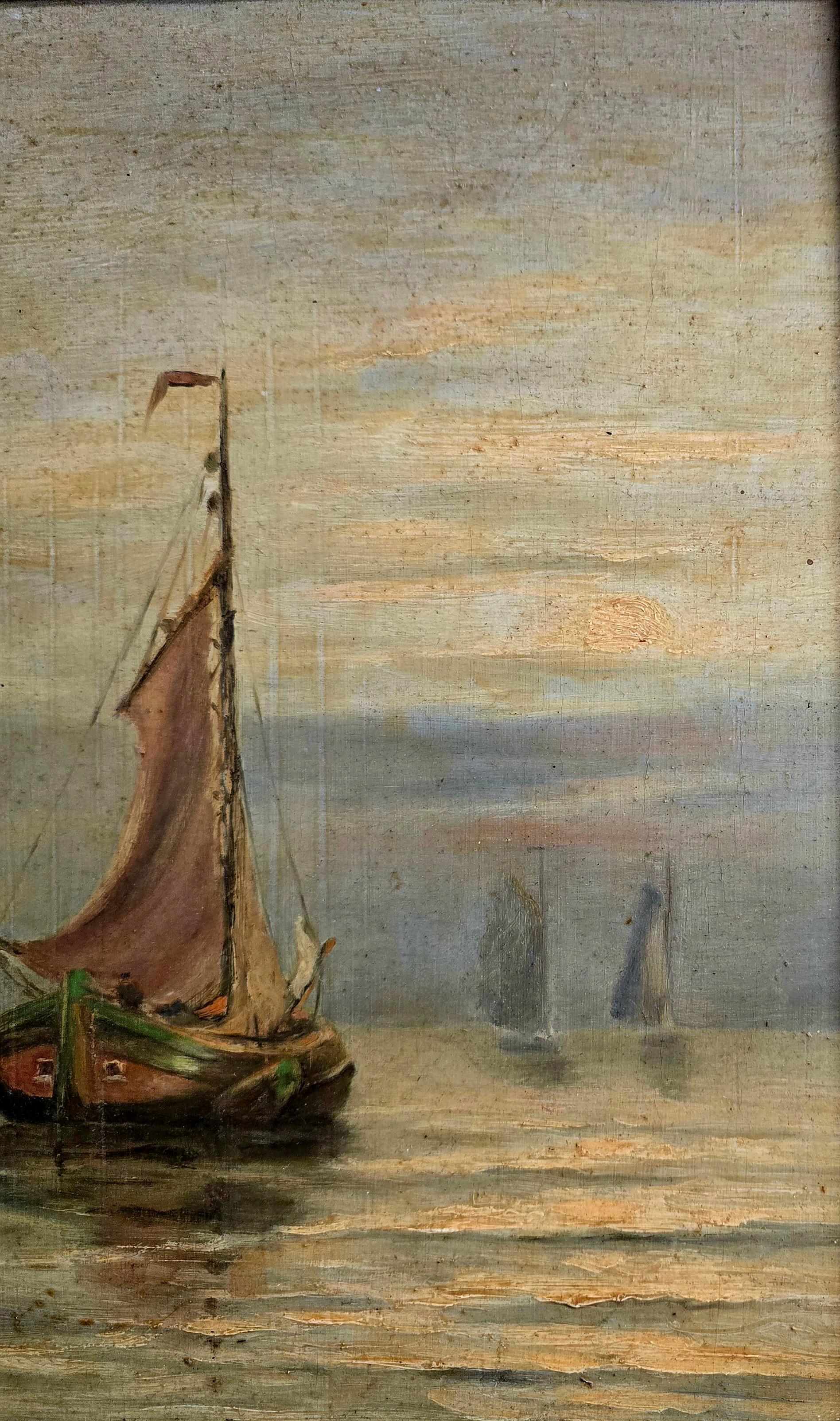 Sunset Seas - Impressionist Painting by Unknown