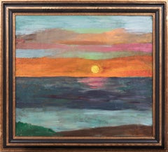 Paysage marin au coucher du soleil, début du 20e siècle École d'EDVARD MUNCH (1863-1944)