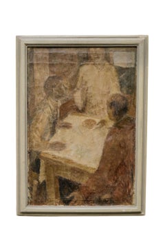 Cena di Emmaus, firmato e datato 1943 - Scuola romana (?) XX secolo.