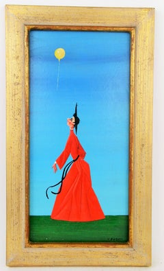 Surrealist Friar Figurative Painting