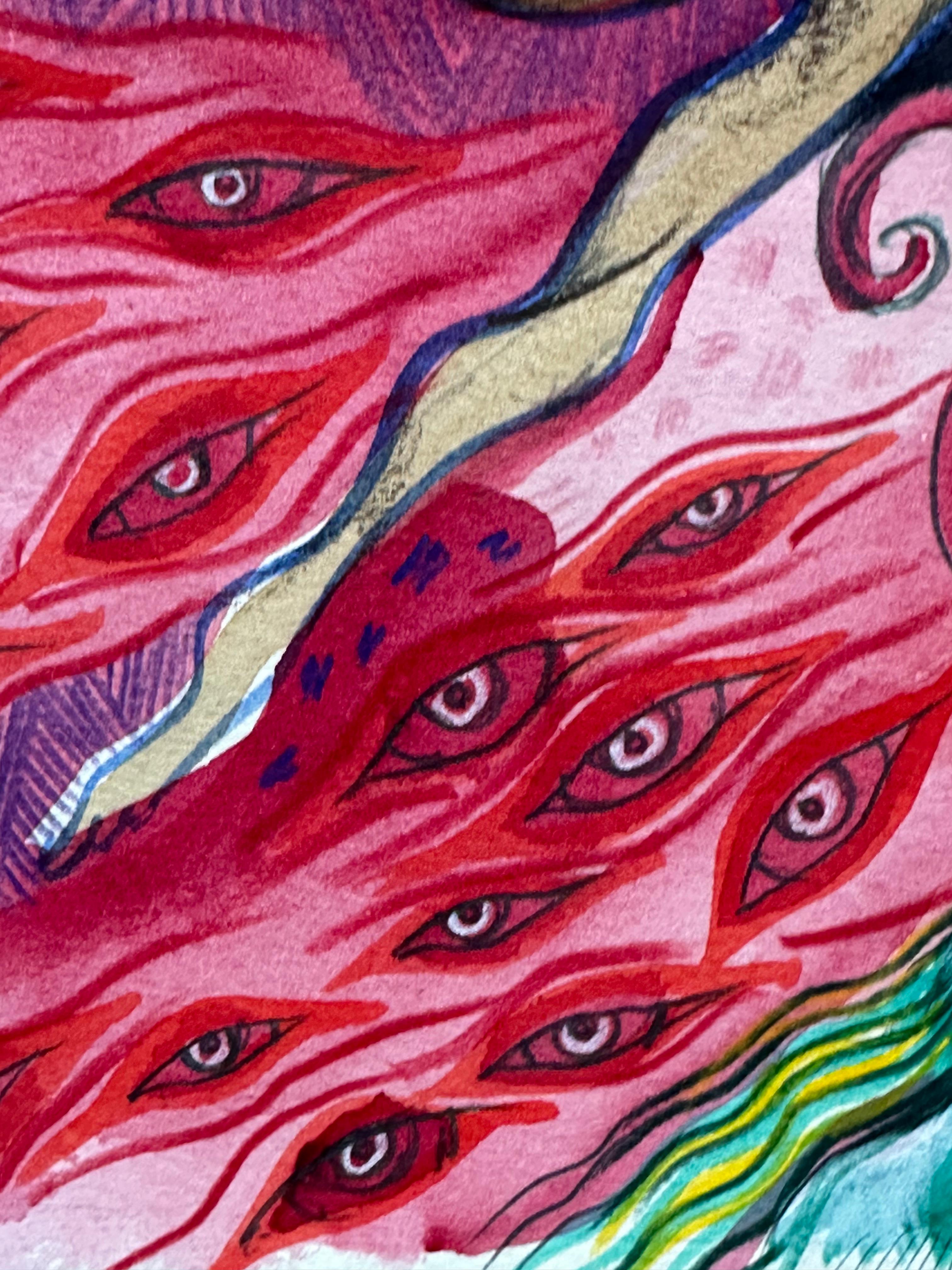 Schöne surrealistische musikalische Malerei von unbekanntem Künstler

Aquarell auf Papier, Shett misst 22 x 22 Zoll.

Ungerahmt. Kleines repariertes Loch in der Lackierung ist auf dem Detailfoto direkt unter dem Klavier zu sehen. Sie ist kaum