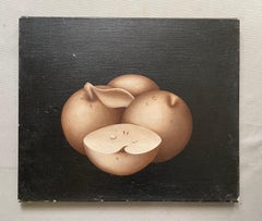 Natura morta surrealista, olio su tela firmato Yoda