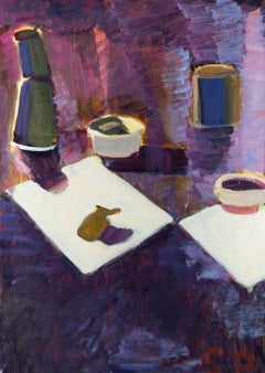 Susan Paine - Contemporary Oil, Still Life in Purple