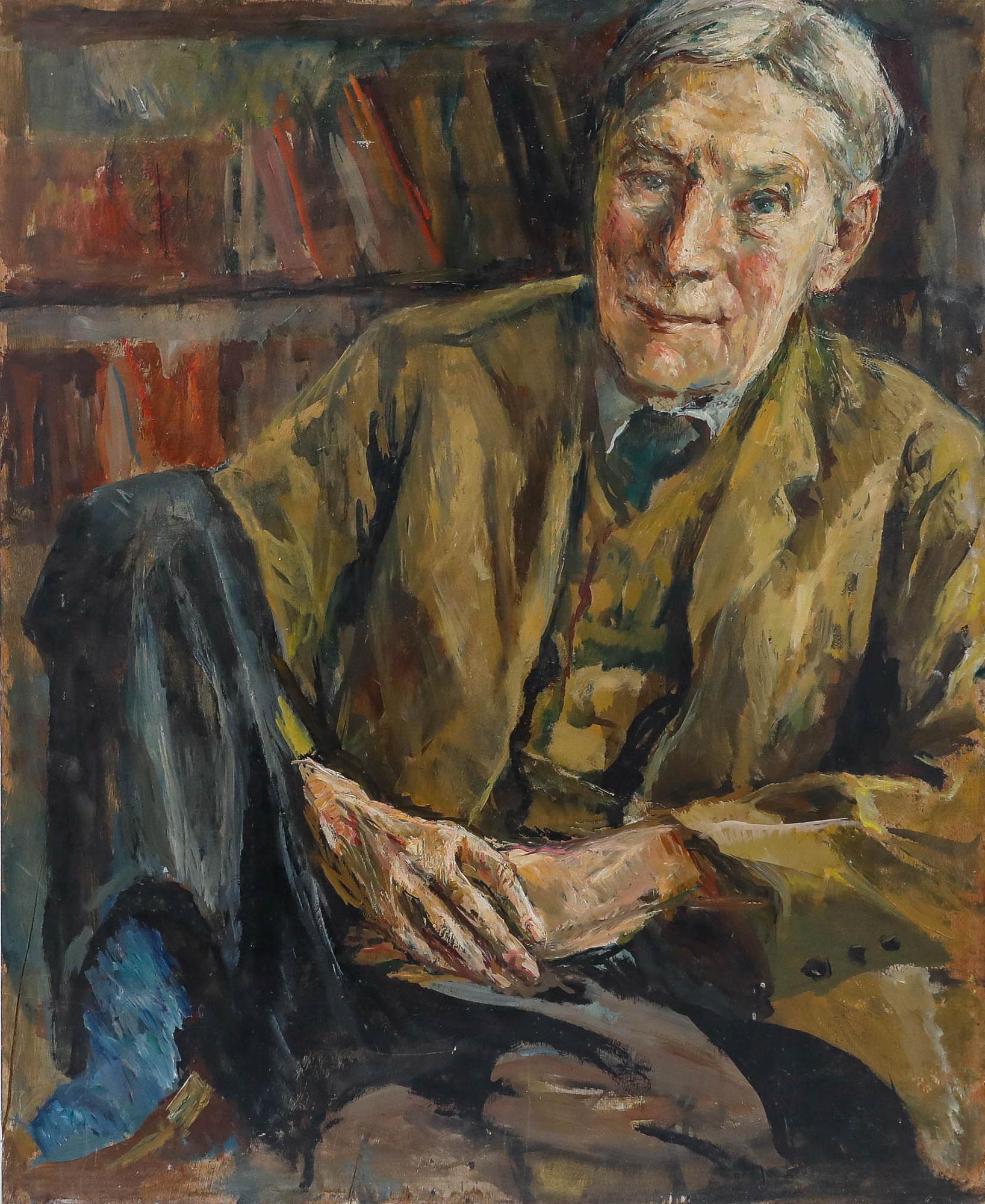 Susi Zimmermann (b.1883) - Oil, Portrait of Dr. Ernst Heinrich Zimmermann - Painting by Unknown