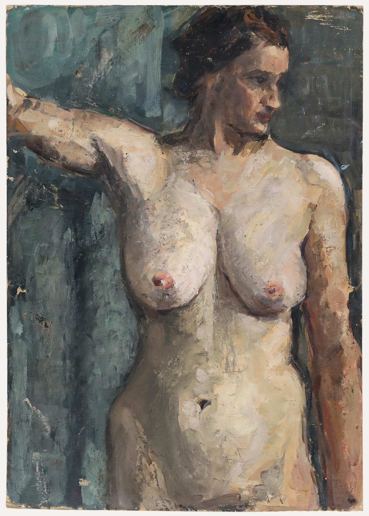 Unknown Nude Painting - Susi Zimmermann - Early 20th Century Oil, Nude