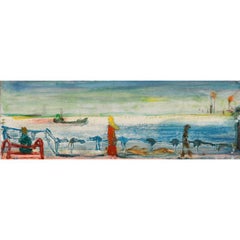 Sven Berlin (1911-1999)  - 20th Century Oil, On the Promenade