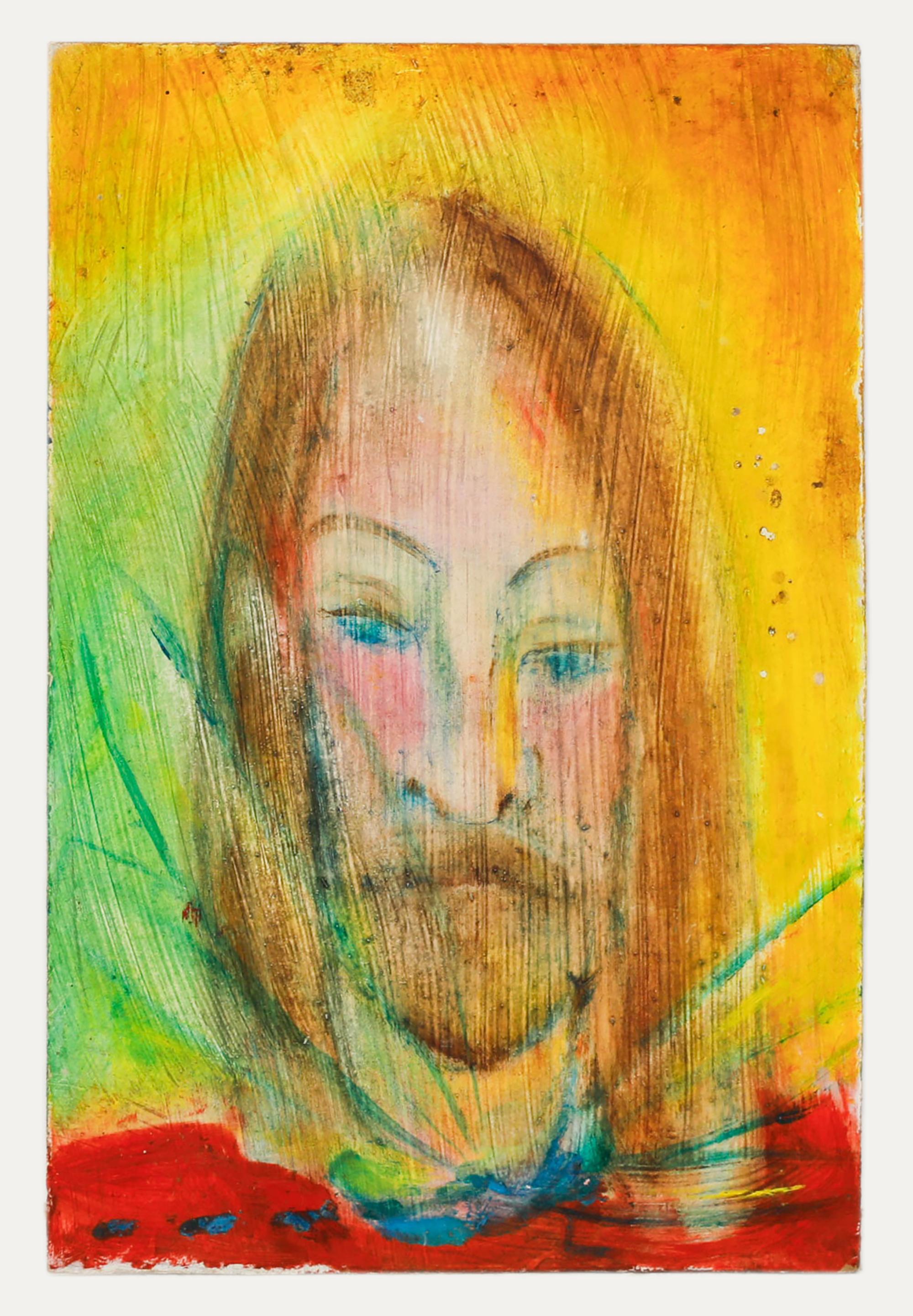 Sven Berlin (1911-1999)  - Olio del XX secolo, Figura di santo - Painting di Unknown