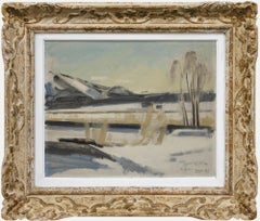 Swedish School 1945 Oil - Winter Landscape