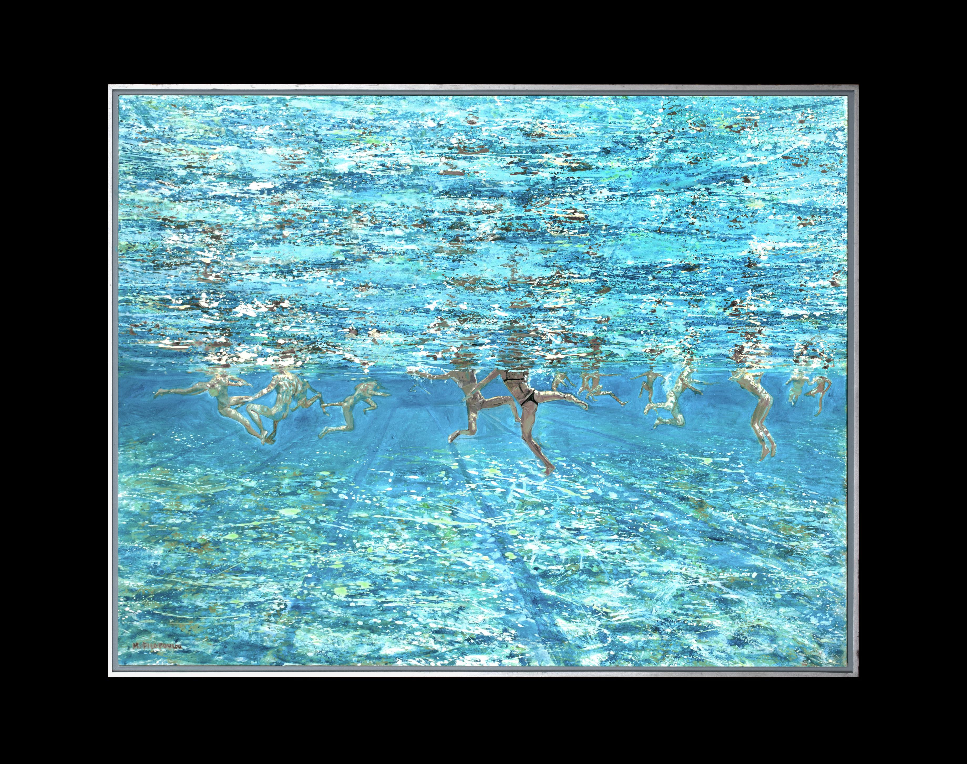 Nuotatori, 20° secolo  di Maria FILOPOULOU (1964) - Painting di Unknown