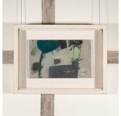 Swimming Pool, Oil on Board Painting by Philip Jones, 1992