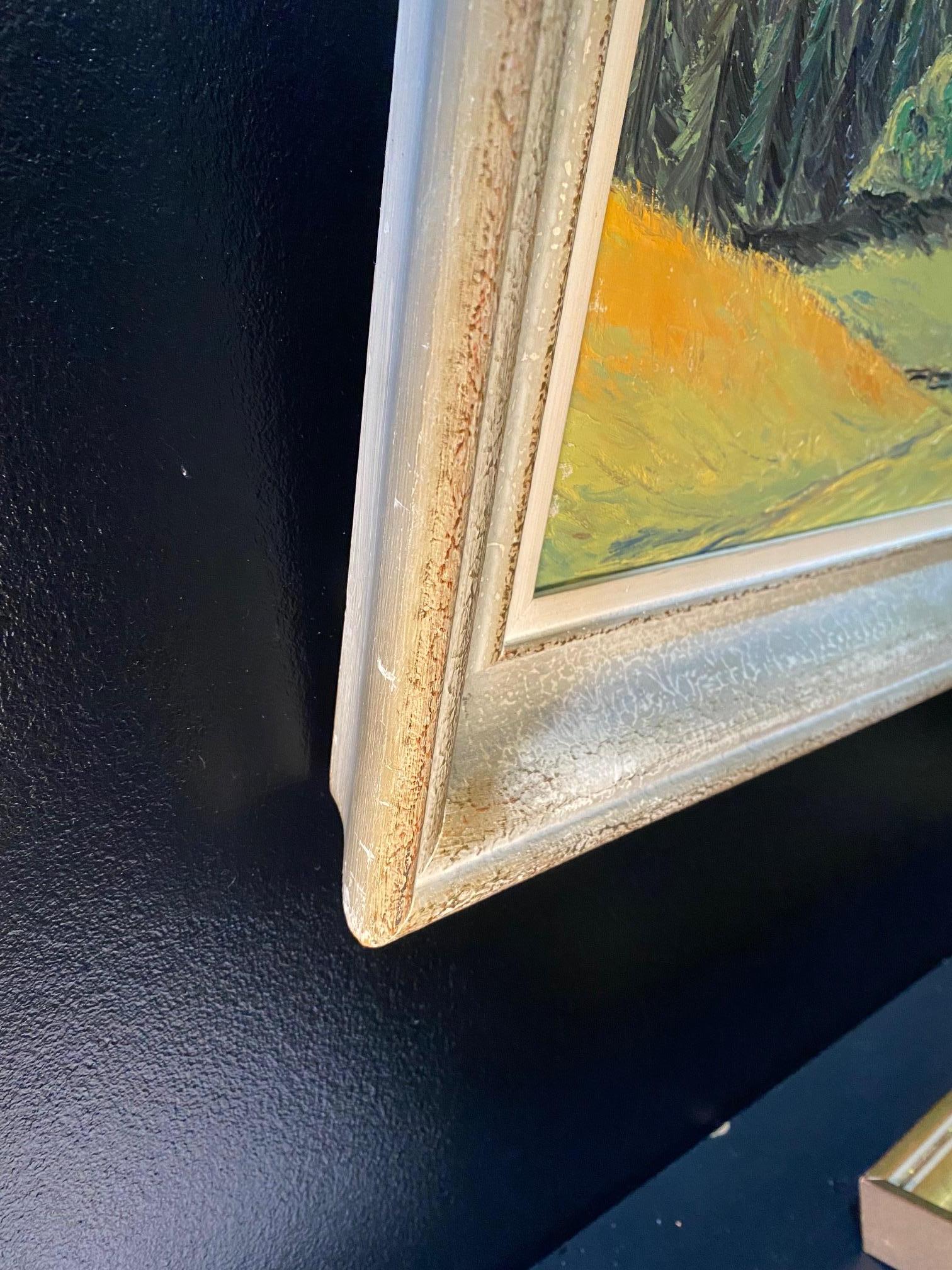 Olio su tela venduto con cornice 
Dimensioni totali con cornice 58x67 cm 
Firmato A. Zosso (artista sconosciuto dalla galleria) 
Datato 1951