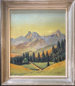 Swiss Mountains by A. Zosso - Oil on canvas 46x55 cm