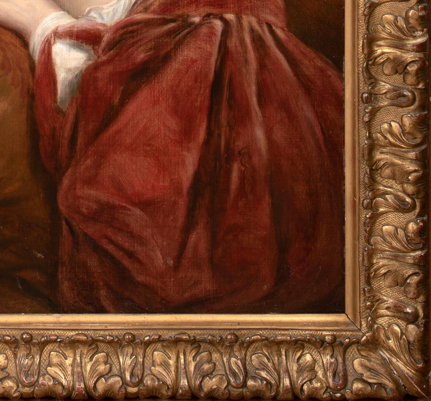 Sibilla, 19° secolo

Scuola francese

Grande ritratto orientalista di scuola francese del XIX secolo di una Sibilla con turbante verde, olio su tela. Eccellente qualità e condizione, ritratto francese del 1880 circa di una giovane Sibilla che