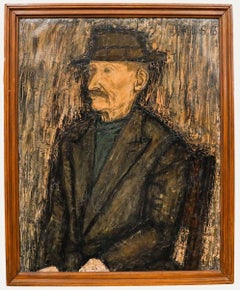 Sylvain Doumont  - 1965 Öl, L'homme au Chapeau