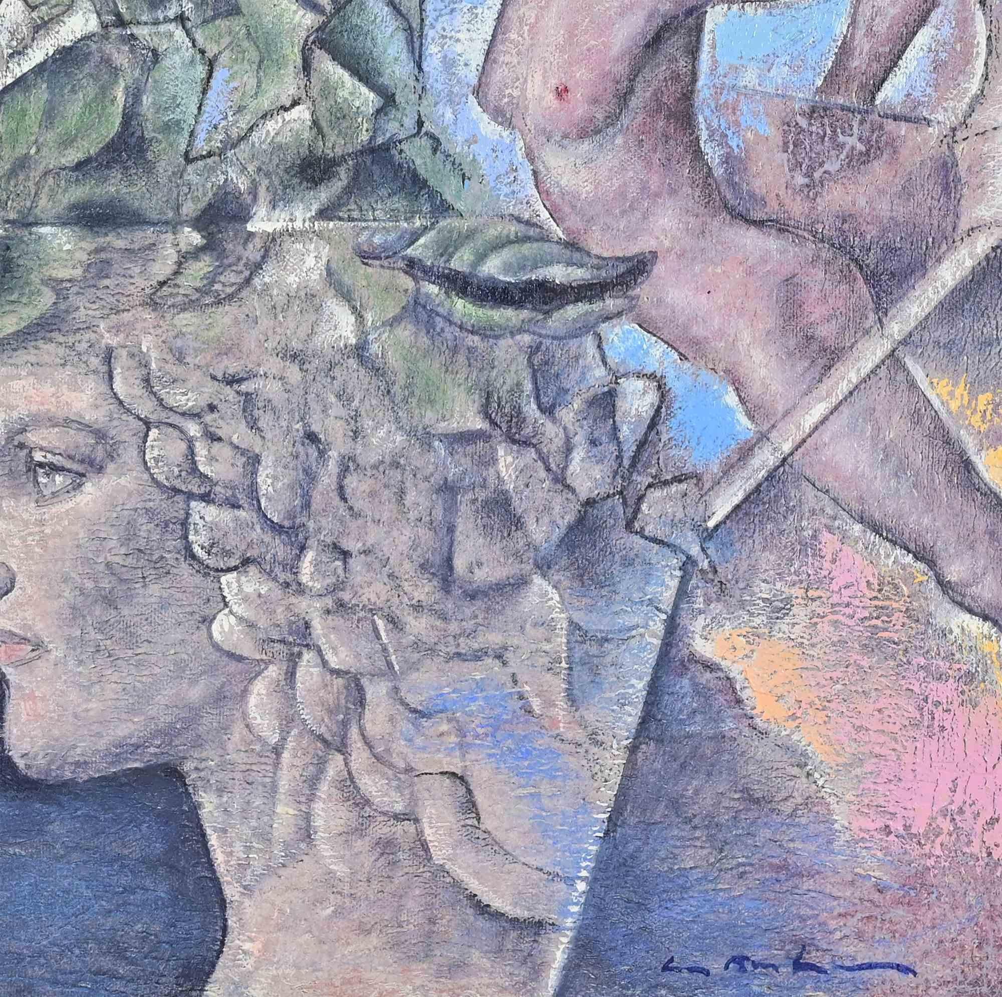 Symbiose entre les feuilles - Peinture à l'huile - années 2000 - Painting de Unknown