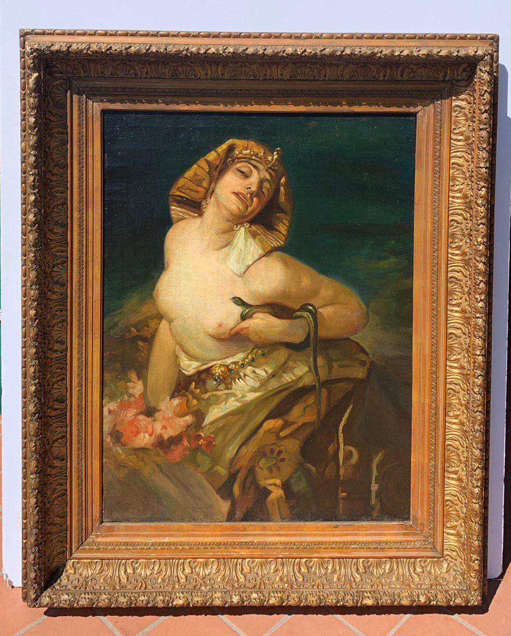 Pittore simbolista francese - Pittura di figura del XIX secolo - Cleopatra - Painting di Unknown